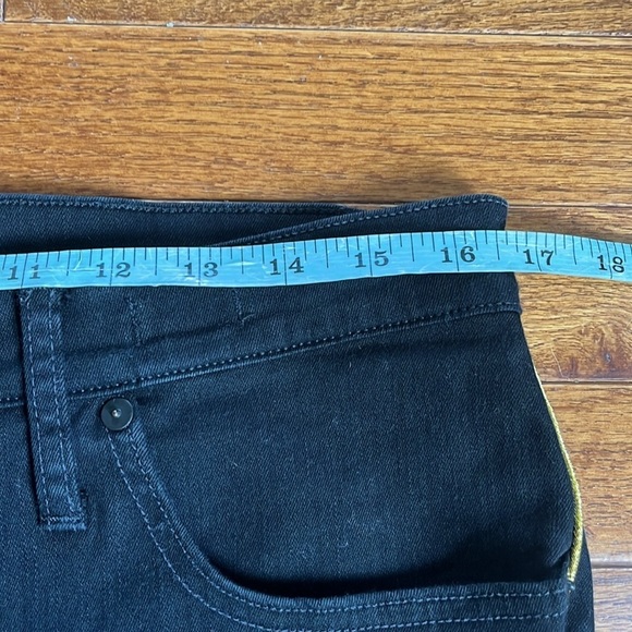 Madewell | Black Cali Demi-Boot Jeans Festive Gold Piping Edition Size 31/12 - Picture 12 of 13